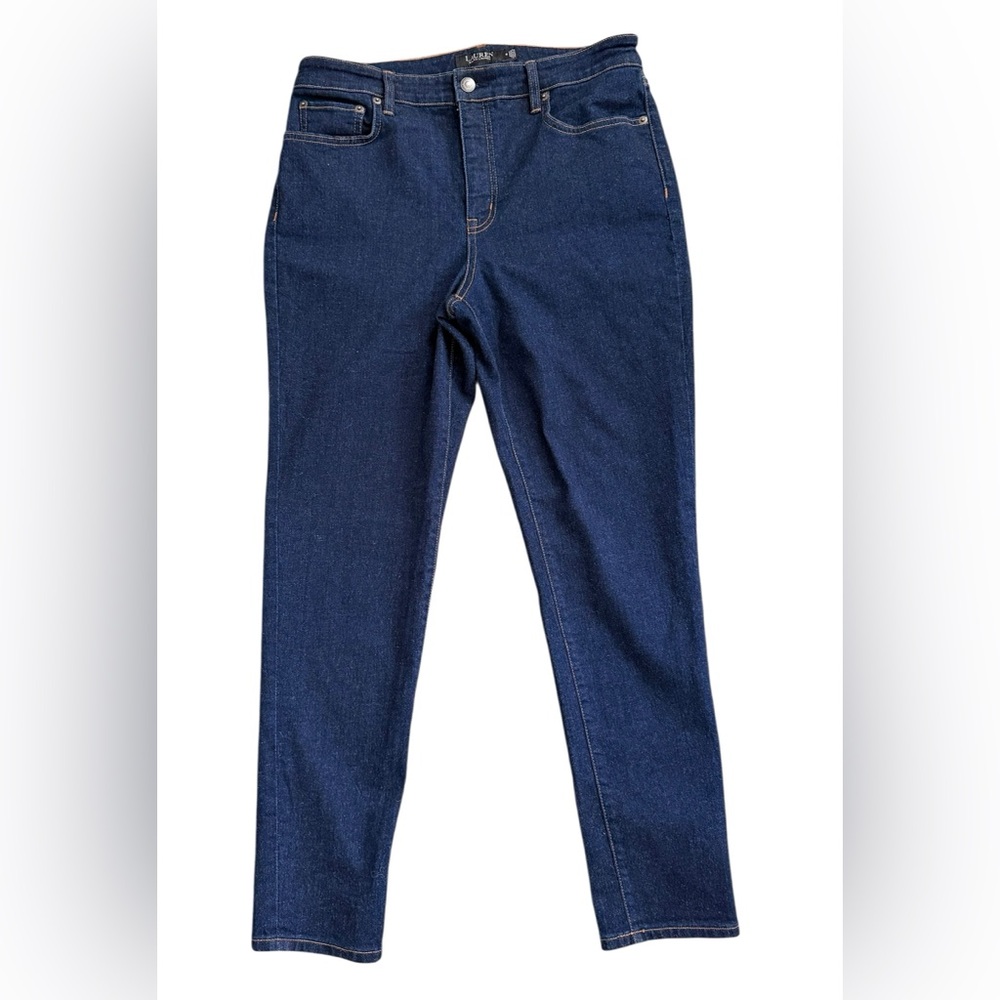 Ralph Lauren Women’s Black Label Dark Denim skinny Blue Jeans Size 10